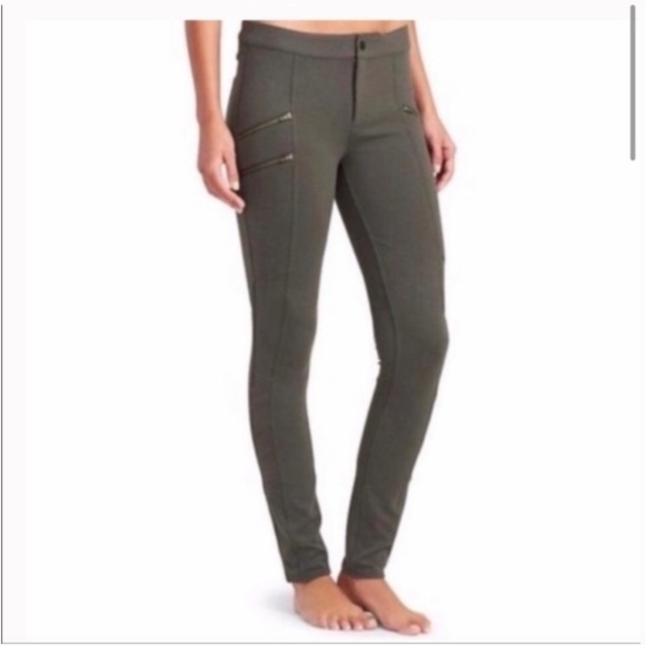 Athleta Ponte Twill Moto Pant in Gray size 2 - Picture 1 of 11